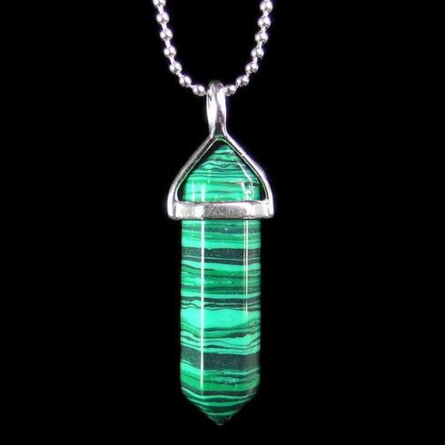 Malachite Gemstone Pendant Necklace